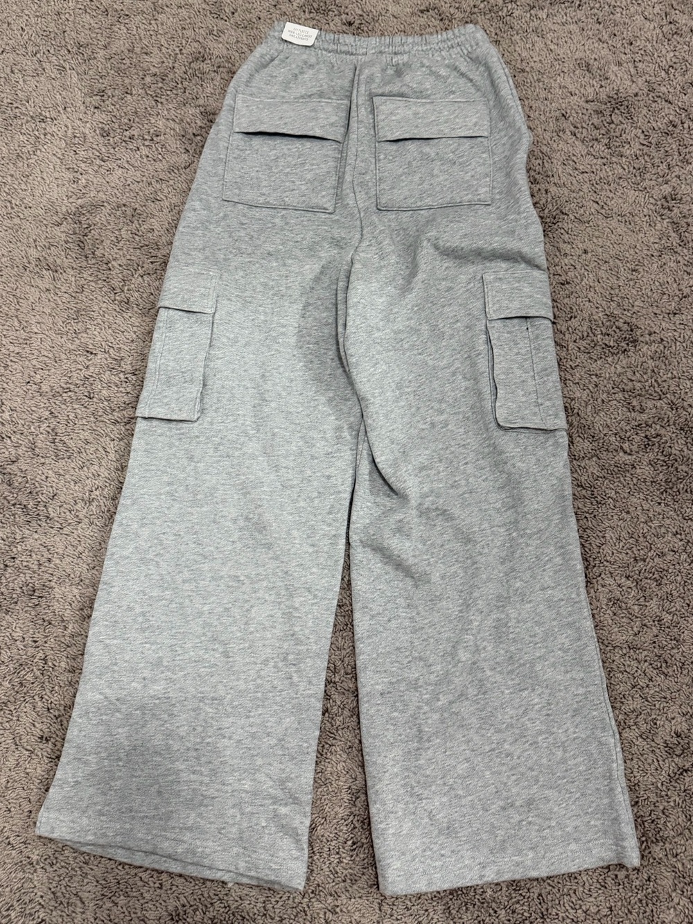 Victoria's Secret Gray Wide-Leg Cargo Sweatpants